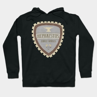 Hephaestus Forge Works retro Greek God logo Hoodie